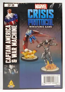 MARVEL CRISIS PROTOCOL MINIATURES GAME PACK CP 38 CAPTAIN AMERICA & WAR MACHINE - Picture 1 of 11