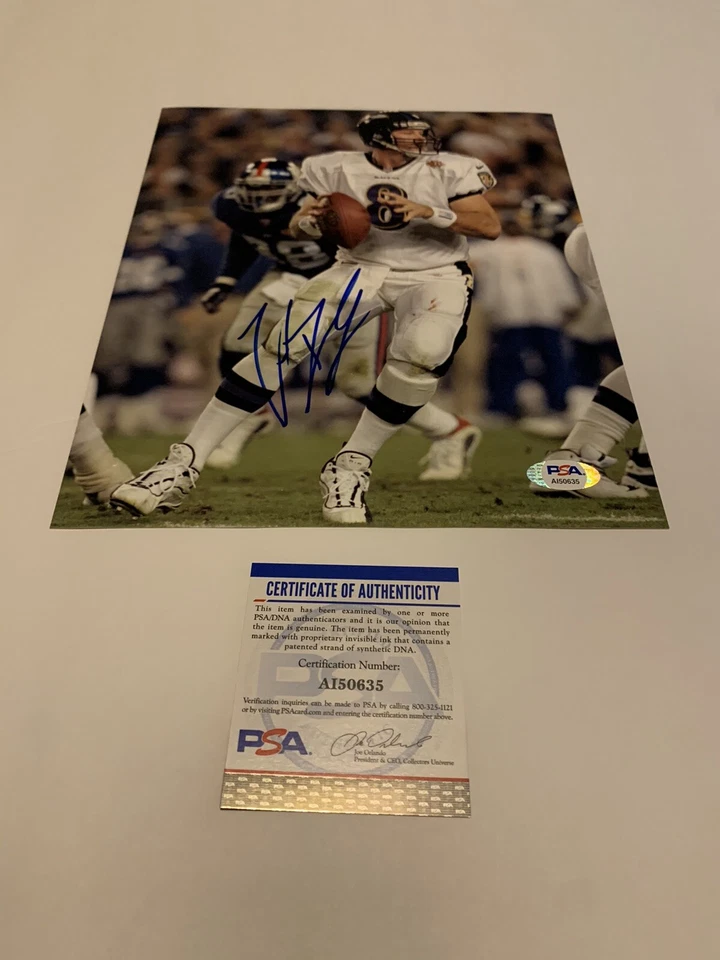 Trent Dilfer Signed Autographed 8x10 Photo PSA/DNA Baltimore Ravens Super Bowl - Image 1 of 1