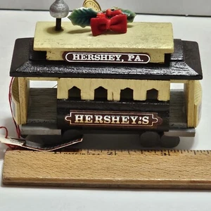 Hershey's Kurt S. Adler Chocolate Trolly Car Christmas Ornament with Tags  - Picture 1 of 6