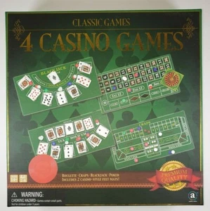 Giochi classici 4 giochi da casinò, roulette, blackjack, Texas Hold'Em, Craps NUOVO - Foto 1 di 2