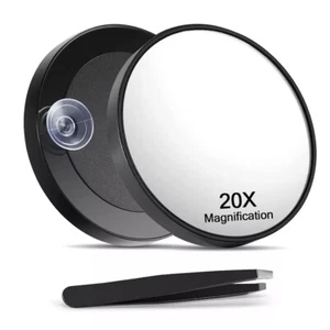 20X Magnifying Mirror 20X Powerful Suction Cup Travel Makeup Mirror Compact - Picture 1 of 9