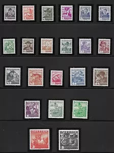 AUSTRIA 1934, DIFFERENT REGIONAL COSTUMES, VF MNH COMPLETE SET. - Picture 1 of 1