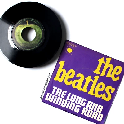 RARE COVER MONO THE BEATLES LONG WINDING ROAD FOR YOU BLUE 7" VINYL GET BACK ERA - Image 1 of 4