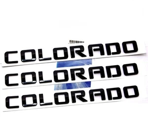 3x OEM Black COLORADO Emblem 3D Badge fits COLORADO Letters - Picture 1 of 5