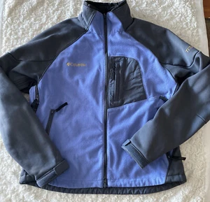 Columbia Womens Titanium Purple Gray Fleece Soft Shell Winter Coat Large - Picture 1 of 11