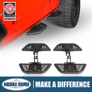 Hooke Road 4 piezas peldaños de aro laterales con ajuste desde 1941 Jeep Wrangler JL 4 puertas 18-25 - Imagen 1 de 14