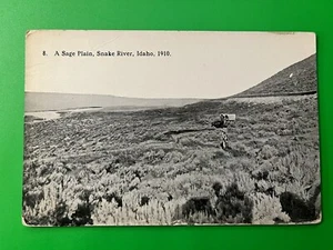 A Sage Plain, Snake River, Idaho, 1910 Postcard ~ Ezra Meeker, Oregon Trail B - Picture 1 of 2