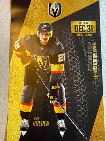 Vegas Golden Knights Nick Holden Game Day Poster Program Anaheim Ducks 12/31/19 Cover