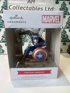 Captain America Marvel Christmas Tree Hallmark Ornament New In Box. - Picture 1 of 19