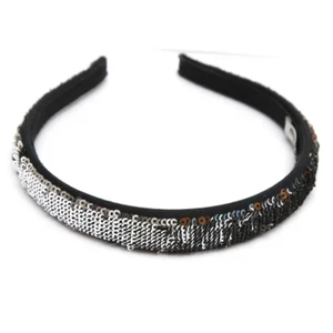 MIU MIU Hairband Sequins Silver Copper Green Black Hair Accessory - Picture 1 of 10