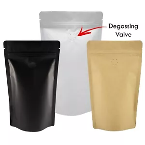 Stand Up Pouch Con Sacchetti Valvola Mylar Pouch Zip Lock Termosigillante Sacchetto Caffè - Foto 1 di 47
