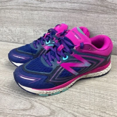 New Balance Girls 860V8 Running Shoes Purple KJ860NPY Lace Up Low Top Mesh 5 M - Image 1 of 4