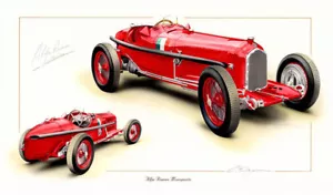 ALFA ROMEO P3 MONOPLAZA TAZIO NUVOLARI 1932 NUEVO PINTURA ESTAMPADO ARTE CHRIS DUGAN - Imagen 1 de 2