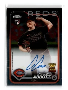 Andrew Abbott 2024 Topps Cromo Novato Autógrafo #RA-AA Auto RC Rojos - Imagen 1 de 2
