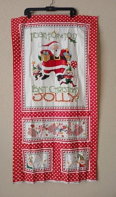 Mary Engelbreit Moda Isn't Christmas Jolly Heigh Ho Holly Quilt Panel Santa - Image 1 of 4