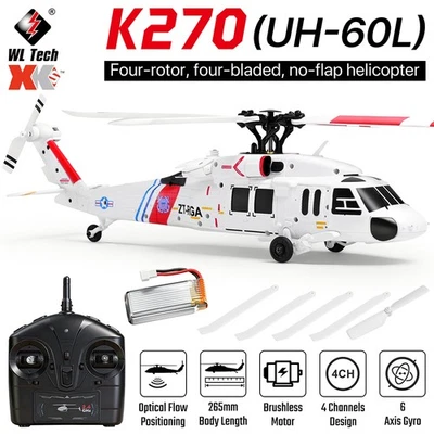 Wltoys K270 Helicopter Brushless Optical Flow Positioning Black Hawk Helicopter - Image 1 of 4