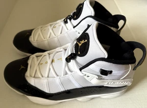 Jordan 6 Rings Defining Moments Shoes White Black Gold Men's Sz 11.5 CW6993-100 - Picture 1 of 18