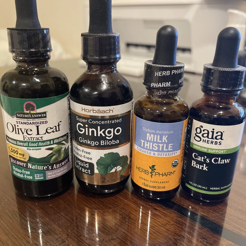 Olive Leaf Extract, Ginkgo Biloba Extract, Milk Thistle, Cat's Claw Bark Extract - Image 1 of 1