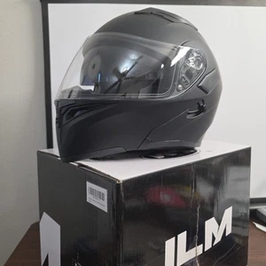 ILM Ilm-902 Adultos Motocicleta Casco Completo Negro Mate - Mediano - Imagen 1 de 9