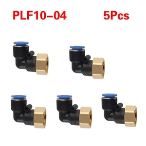 5Pcs Female Thread Pneumatic Elbow Connector PLF10-04 10mm OD HOSE 1/2'' Thread - Picture 1 of 5