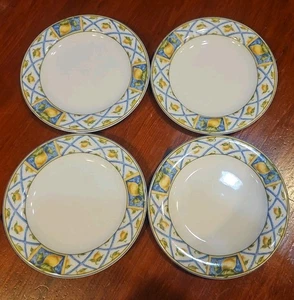 4x Royal Doulton Expressions Tervana Lemon Trellis side plates - Picture 1 of 3