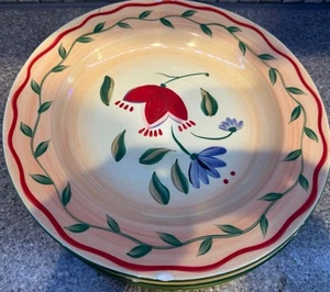 Pfaltzgraff Napoli Set of 3 Hand Painted 9'' Stoneware Salad luncheon Plates - Bild 1 von 4