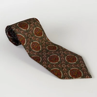 Valentino Cravat Ascot Tie Fall Harvest Fruit Pattern Silk Handmade Italy RARE! - Image 1 of 4