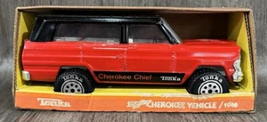 VTG 1979 Tonka Jeep Cherokee Chief Wagoneer Red Black Pressed Steel NEW NOS - Picture 1 of 21