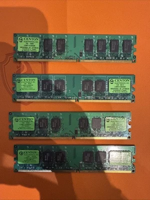 4GB 4x1GB PC2 6400 DDR2-800 CENTON LCMPC1G/800DR 1GB800DDR2 JIYT38UXC Ram Kit - Image 1 of 3