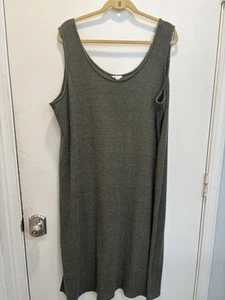 Cato Womens Sleeveless Knit Dress Plus Size 26/28W Army Green Below Knee 3X 4X - Picture 1 of 4
