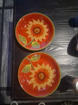 international Sunflower Bowl 9.25 Inch Set of 2 Multicolor - Image 1 of 4