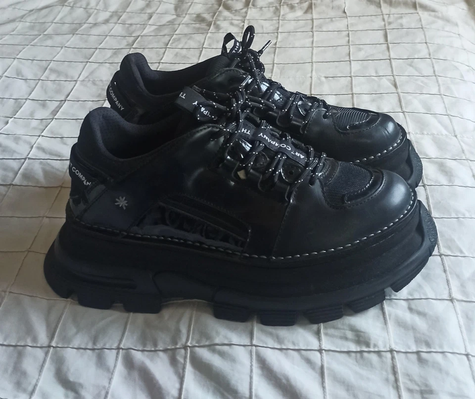 Zapatillas deportivas The Art Company para mujer de cuero negro Art Core plataforma talla 39 Foto 1 de 4