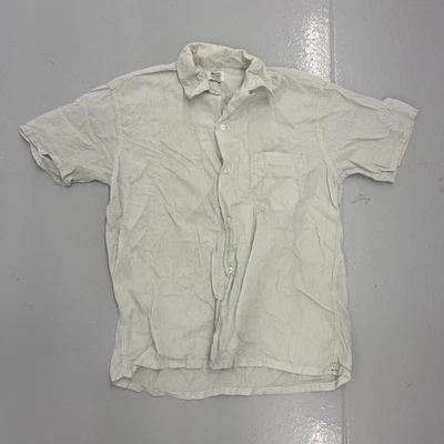 Vintage 60s Towncraft Green Striped Cotton Loop Collar 1960s True Vintage - Image 1 of 4