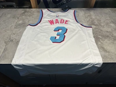 Nueva con etiquetas Camiseta Nike Miami Heat Dwayne Wade Miami Vice Swingman Talla 44 Pequeña Foto 1 de 3