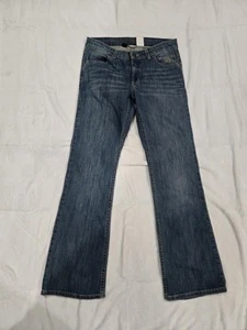 Pantalones de mezclilla para mujer Harley Davidson talla 6 lavado medio magro corte boocut azul - Imagen 1 de 10