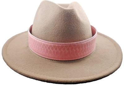 Faixa de chapéu pele de cobra rosa ajustável NOVA cowboy ocidental cowgirl - Imagem 1 de 4