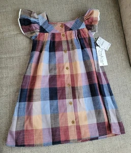 Pippa & Julie Girls Dress Size 6 Plaid with Short Sleeves New With Tags - Picture 1 of 6