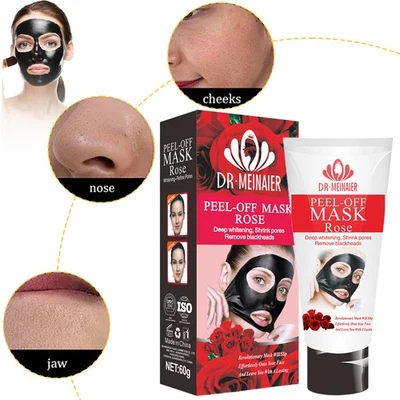 Mascarilla purificadora para el acné ​Limpieza facial removedor de espinillas máscara de carbón Foto 1 de 4