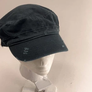 Factory distressed black cotton cadet cap red side X - Picture 1 of 8