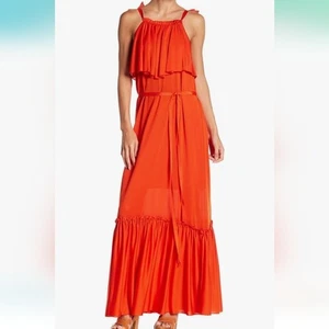 Neu mit Etikett Free People Coco ärmelloses langes Damen-Maxikleid rot XS - Bild 1 von 4