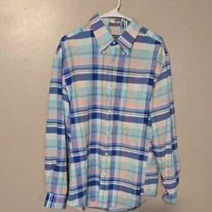 Saddlebred Button Down Longsleeve Plaid Shirt Multicolor Mens Size Large - Picture 1 of 5