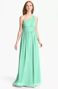 Donna Morgan Ruched One Shoulder Chiffon Gown Size 22W NWOT - Picture 1 of 2