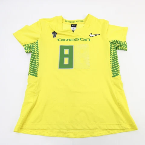 Oregon Ducks Nike Game Jersey - Soccer Women's Yellow/Green Used Cover