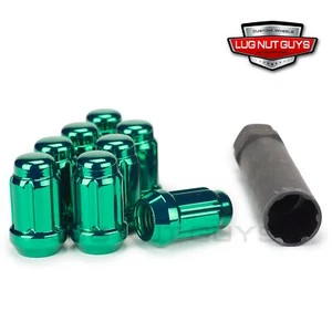 20 Green Spline Tuner Racing Lug Nuts | 12X1.5 | fits Most JDM Honda Acura - Picture 1 of 2