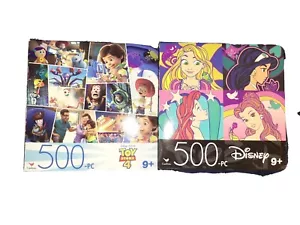 New Disney Princess Jasmine Belle Ariel Toy Story 4 500 Pc Puzzle Movie Jigsaw - Picture 1 of 3