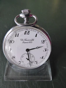 Chs. Tissot & Fils Depuis 1853 offene Taschenuh, Chrom poliert Ø49,5mm - Bild 1 von 6
