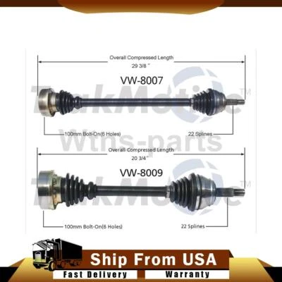 Conjunto de juntas homocinéticas delanteras 2X para Volkswagen Cabriolet 1985-1993 Foto 1 de 4