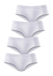 Damen Slips von Petite Fleur mit Spitze 4 Stück in Weiß - Gr. 54 - Bild 1 von 2
