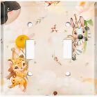 Metal Light Switch Cover Wall Plate Nursery Kids Room Cute Tiger Animal ANM069