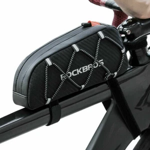 ROCKBROS Cycling Top Tube Bag Bicycle Front Frame Bag Bike Reflective Logo Pouch - Picture 1 of 9